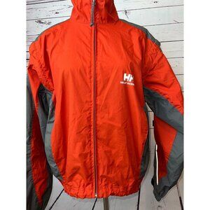 Helly Hansen‎ Windbreaker Jacket Mens size Medium Orange Convertible Vest Rain